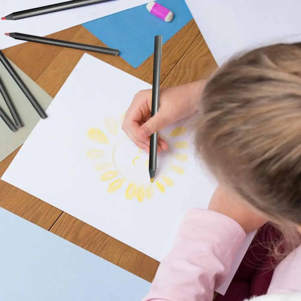 Kit de lápices de arcoíris de madera Multicolor vibrante, juego de lápices para adultos y niños, 12 colores surtidos, preafilados para dibujar