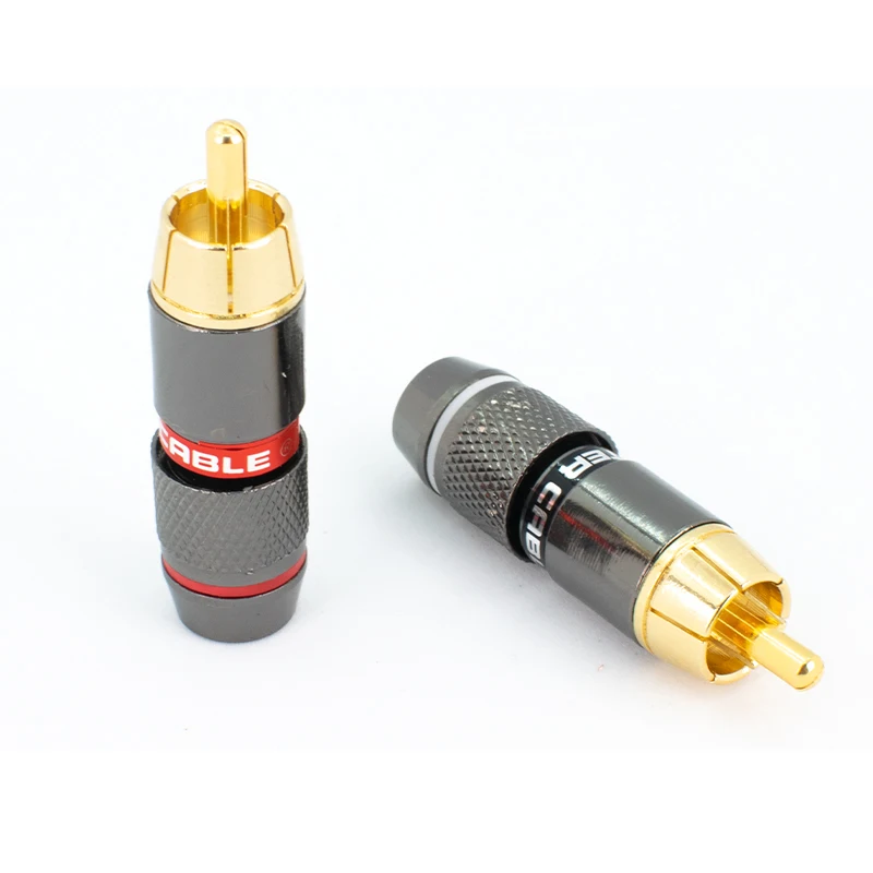 ▲High-quality 24K Gold Plated Pure Copper Zinc Alloy Monster RCA Plug Connector Audio Connector Power Speaker Plugs Connector