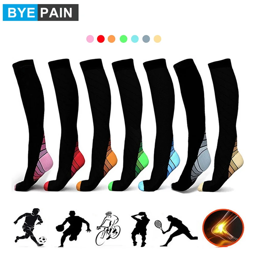 1Pair Compression Socks (20-30mmHg) for Men & Women – Best Compression Socks for All Day Wear, Better Blood Flow, Swelling