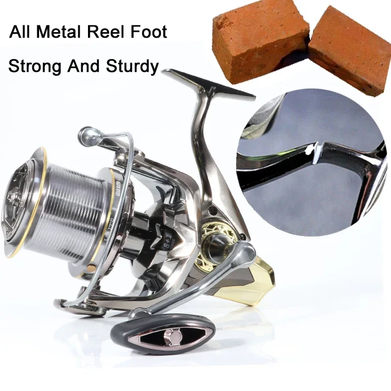 90% Full Metal,Fishing Reel,Alloy Spool,Alloy Arm,Alloy Foot,Steel Bearing,30KG Powerful Drag,Spinning Reel,Sea Surf Fishing
