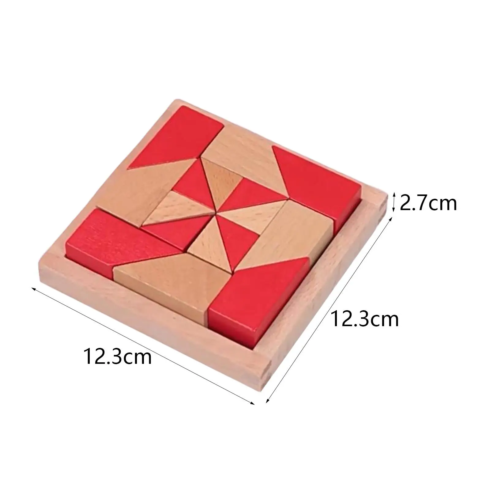 Wooden Blocks Puzzle Educational Travel Toy Holiday Gifts 3D IQ Game for