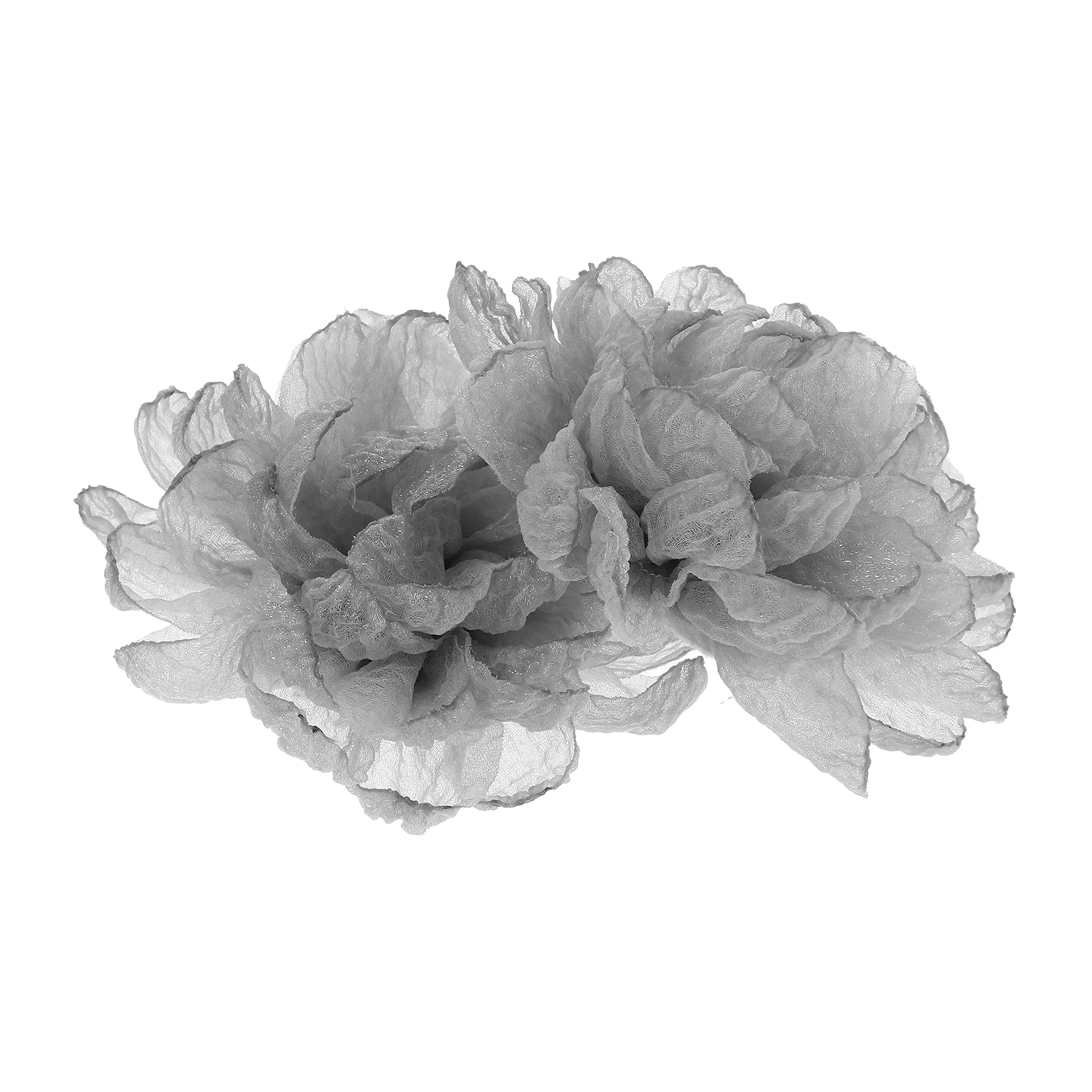 

2 Pcs Shoes Flower Decoration Clips for Women Accessories Decorations Grey Miss