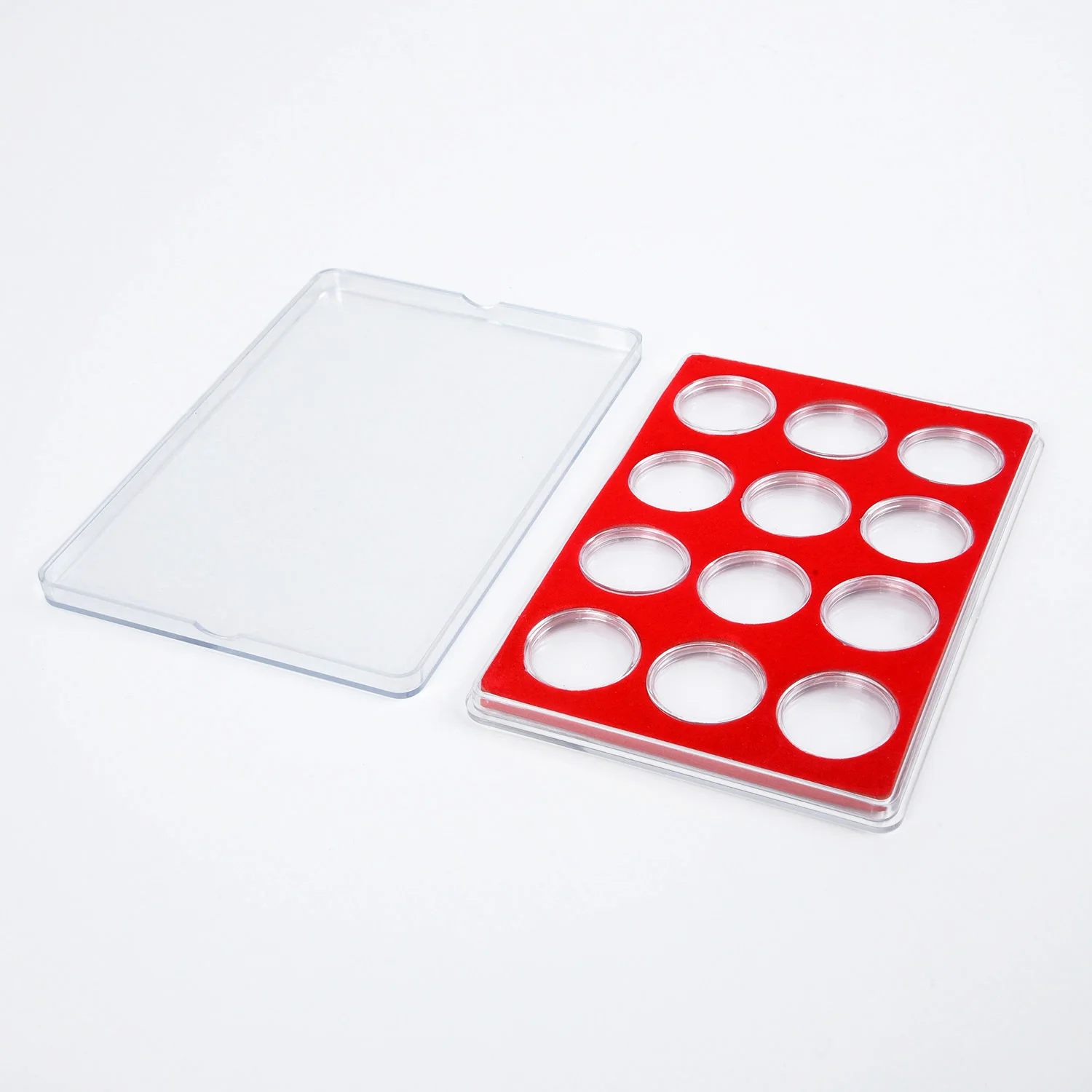 Coin Collection Box Case Container Organizer Round Capsule Money Album Protector Storage Commemorative Protection Square