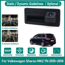 Car Trunk Handle Camera For Volkswagen Sharan Mk2 7N 2010~2013 2014 2015 2016 2017 2018 Rear View Camera HD CCD Night Vision