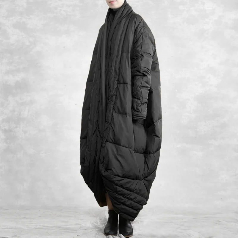 Women's Autumn Winter Top Coat Down Jacket White Duck Down Warm Large Size Retro Simple Fashion New Soft Niche Versatile Skinny