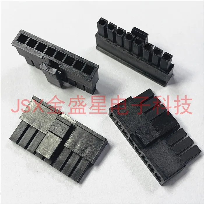 Wire to board connector 43645-0800 black rubber shell single row 8P female socket connector 3.0mm spacing