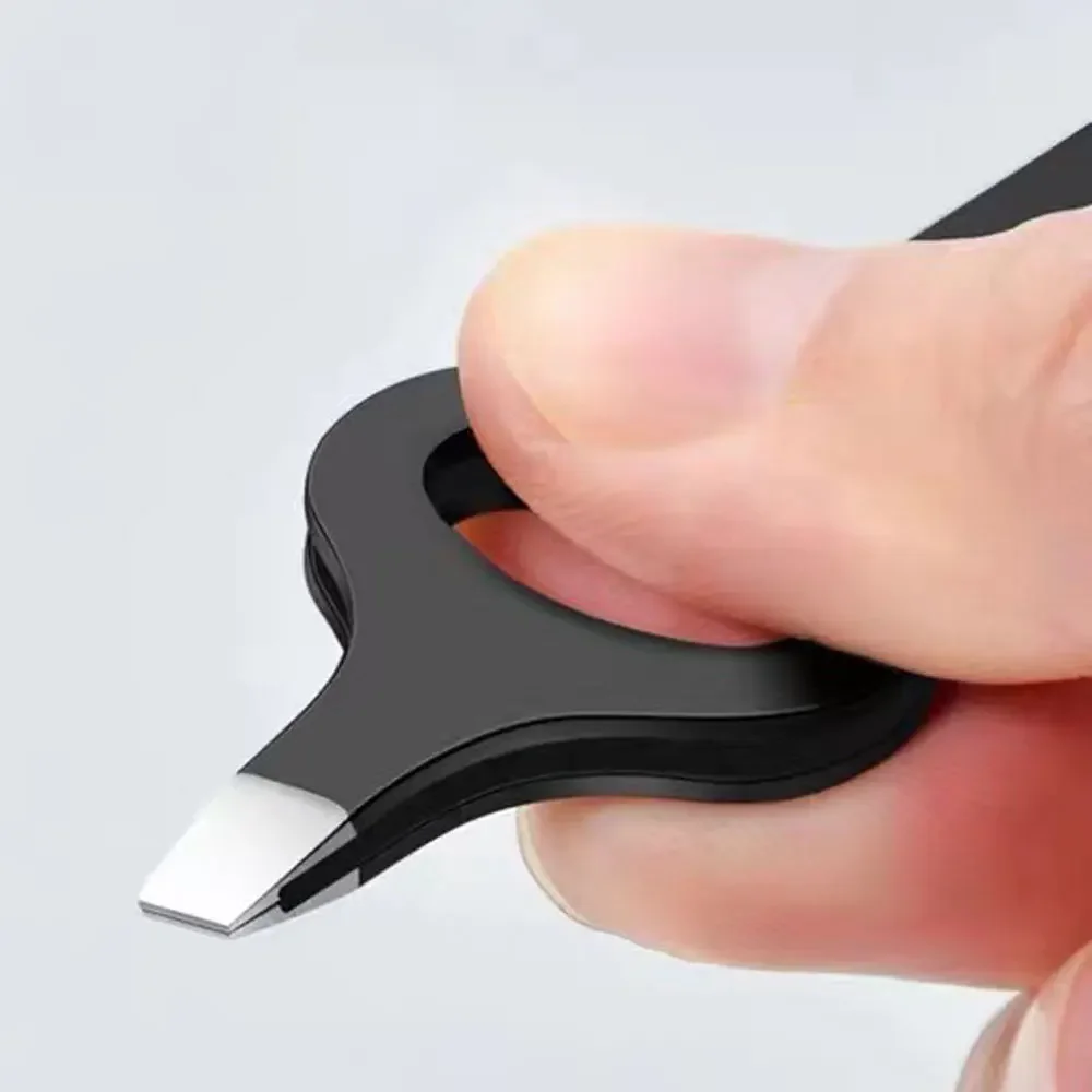 2pcs หมูผม clipper Slant Tweezer Hollow OUT Handle Professional Eyebrow Facial Hair Remover เครื่องมือความงามสําหรับ Me