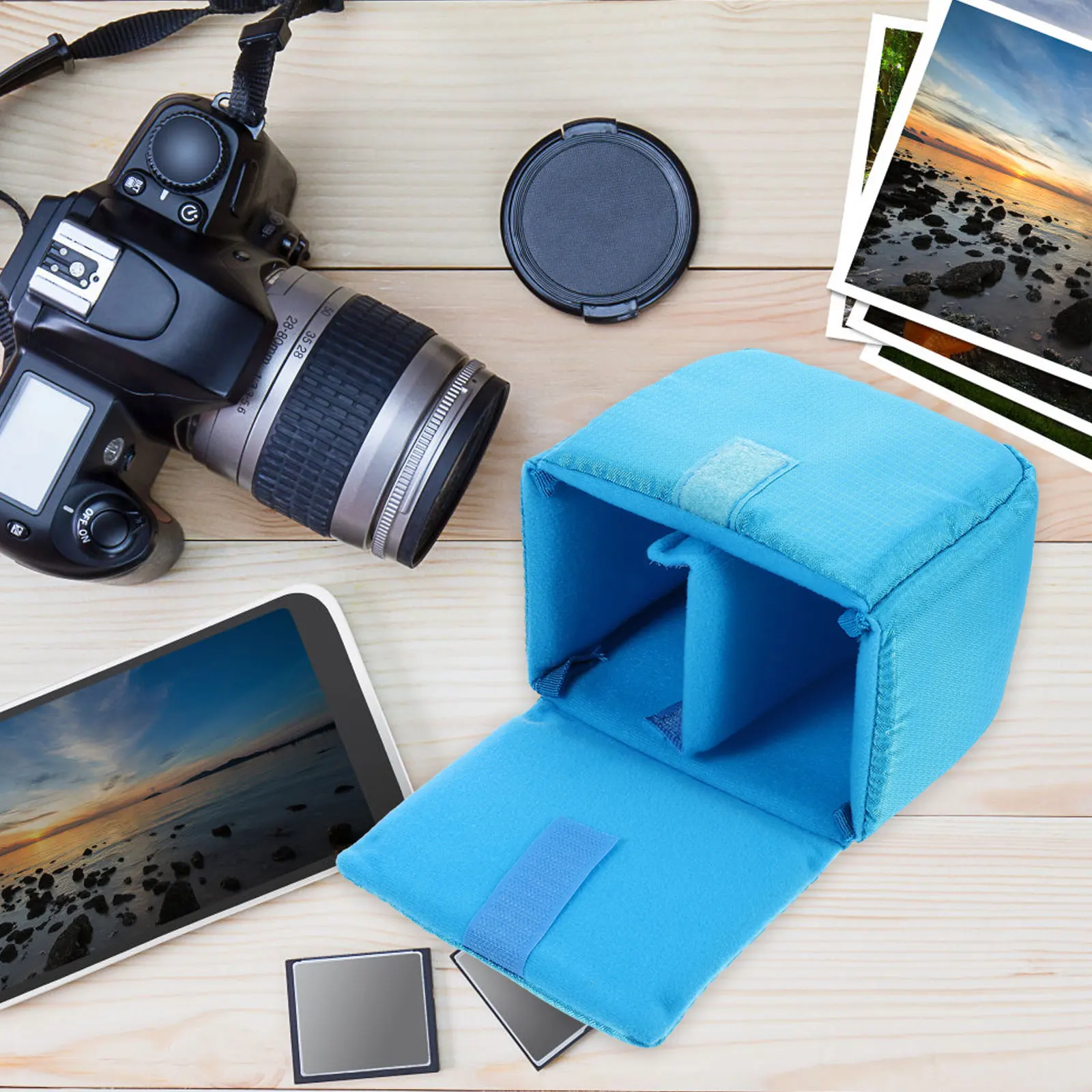

Professional Photography Liner Bag Shockproof Camera Lens Case Polyester Protective Design Portable Water Resistant