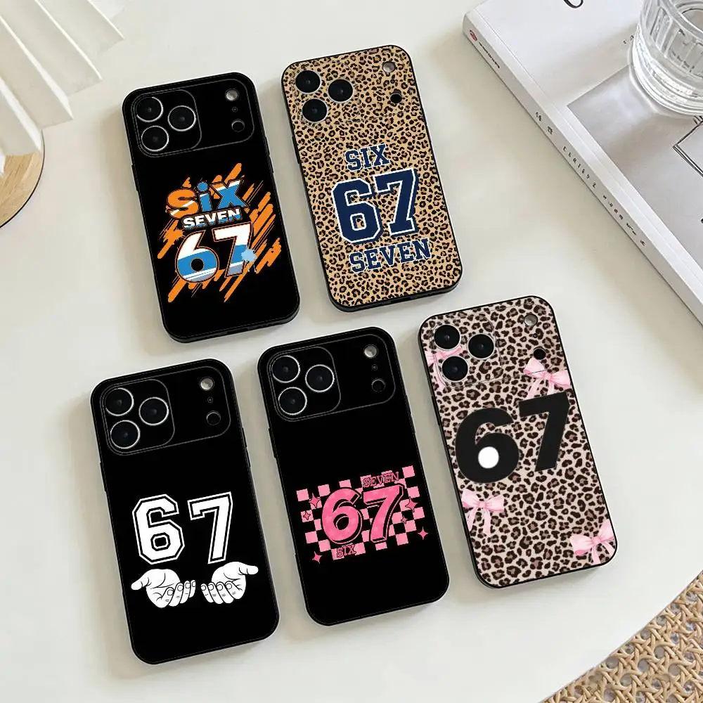 

67 Six Seven Phone Case Silicone Soft For IPhone 17 16 15 14 13 12 11 X XR Plus Pro Max Plus