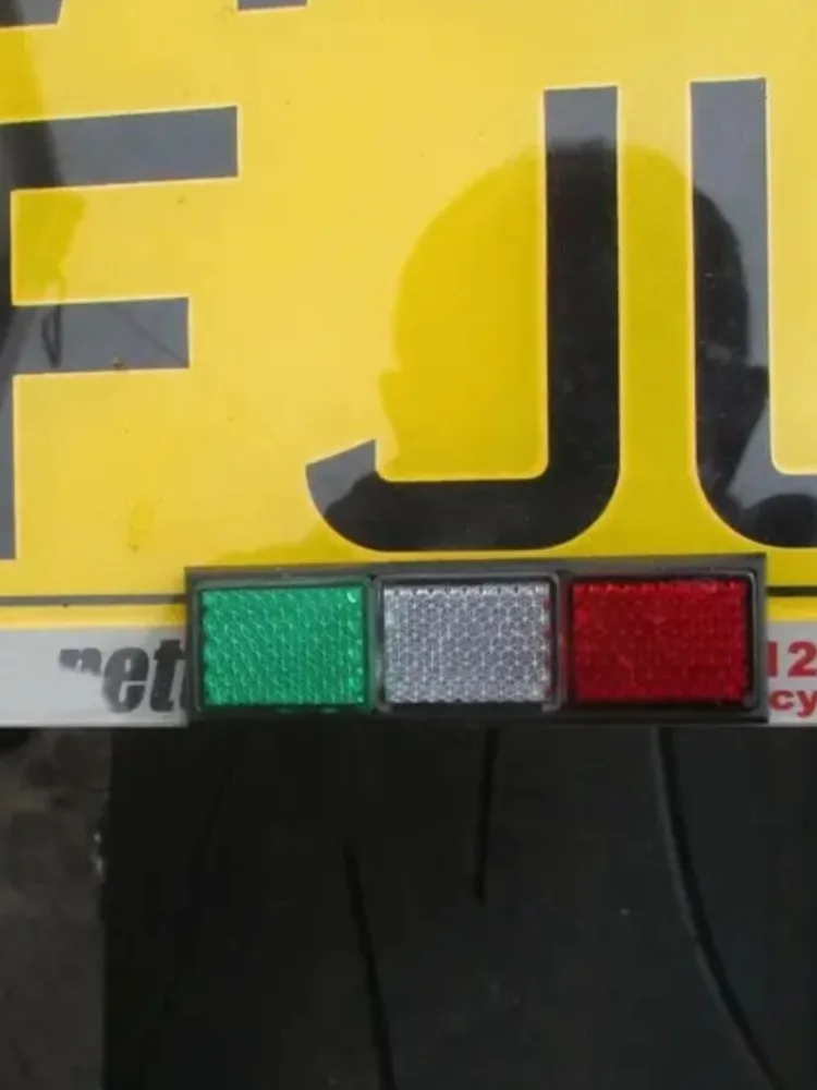 AliExpress YIEBA Universal Rear Reflector Stick On Number Plate For ATV Motorcycle Dirt Bike Scooter Quad Red Green Rectangle Reflective Plate