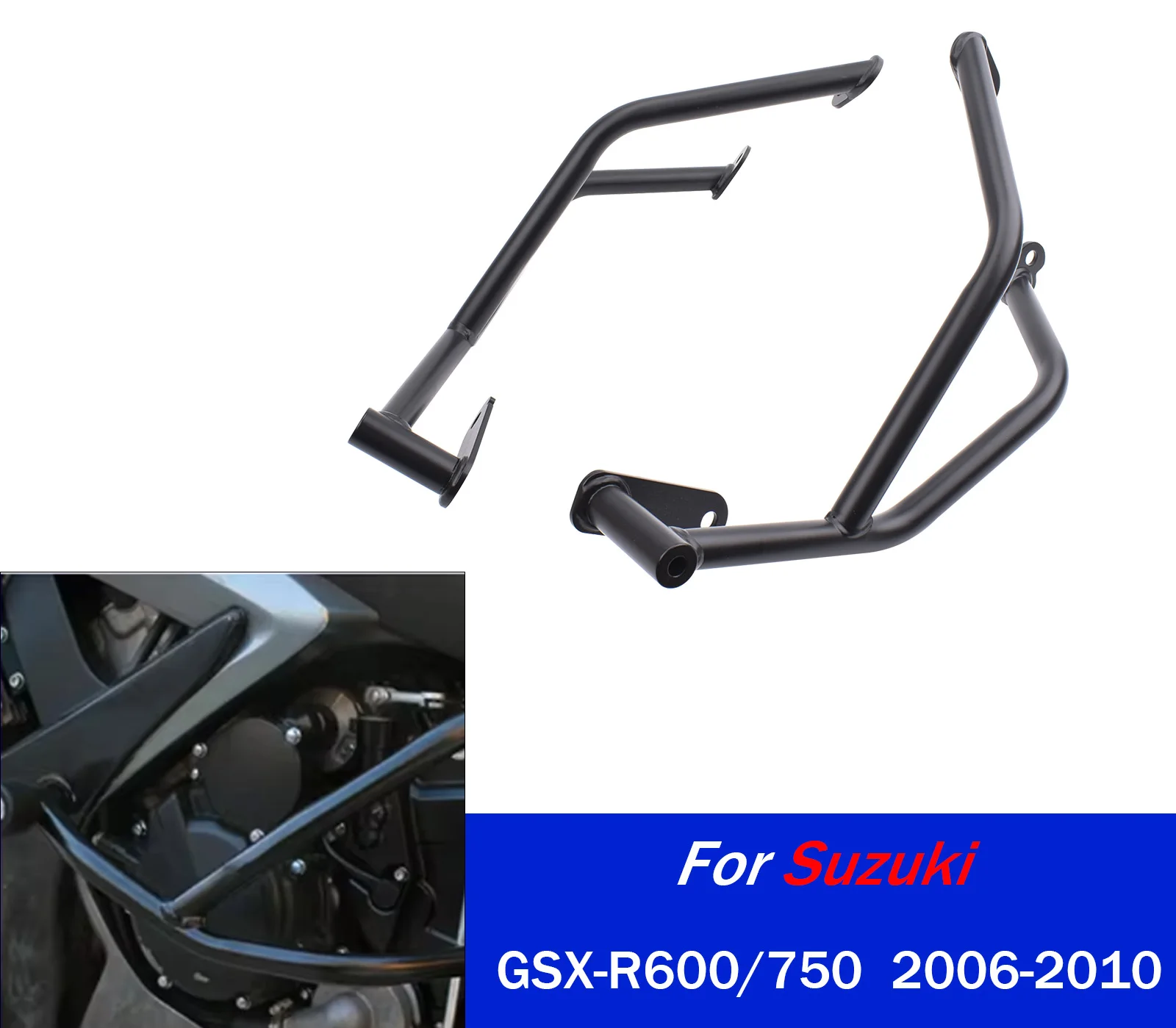

For GSXR600 GSXR750 Engine Guard Bumper For Suzuki GSX-R 600 750 2006-2010 GSX-R750 Crash Bars Motorcycle Body Frame Protector