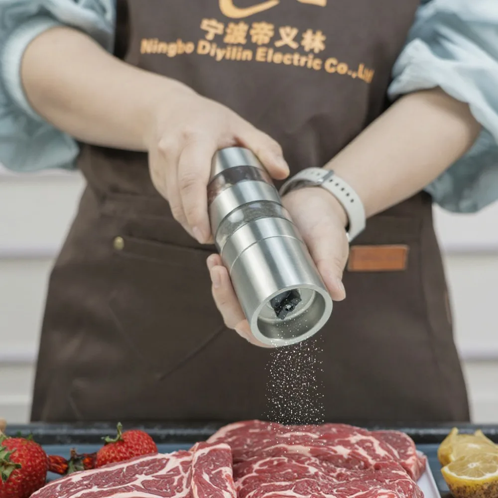 

Штабелируемая многослойная мельница для перца, ручная керамическая мельница для перца, соли, мельница из нержавеющей стали, регулируемые банки для специй, барбекю