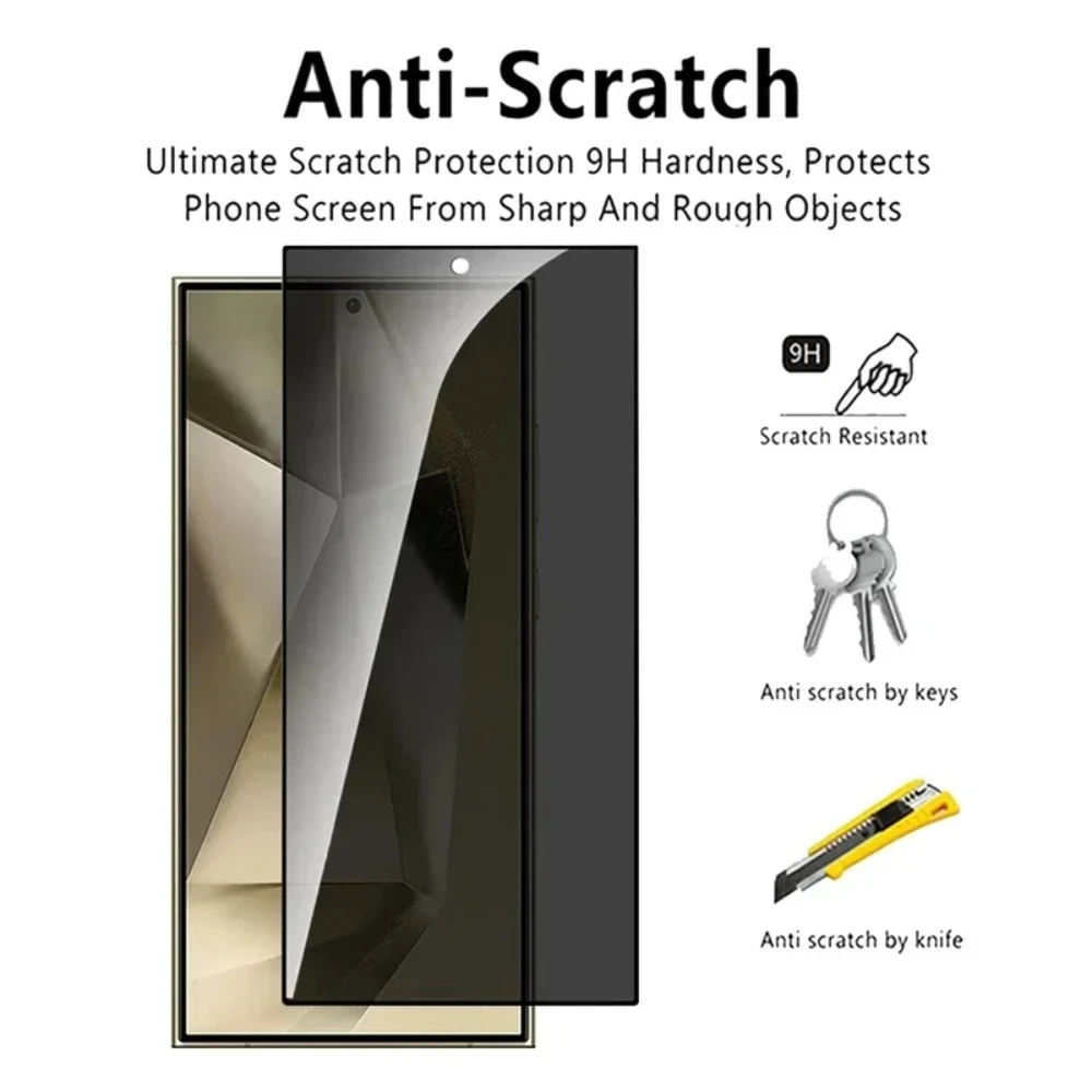 NNBILI Privacy-Schutzglas für Samsung Galaxy S26 Ultra S26+ Plus Fingerabdruck-Entsperrung Anti-Spy-Bildschirmschutz S26 Schutzglas – Detail 4
