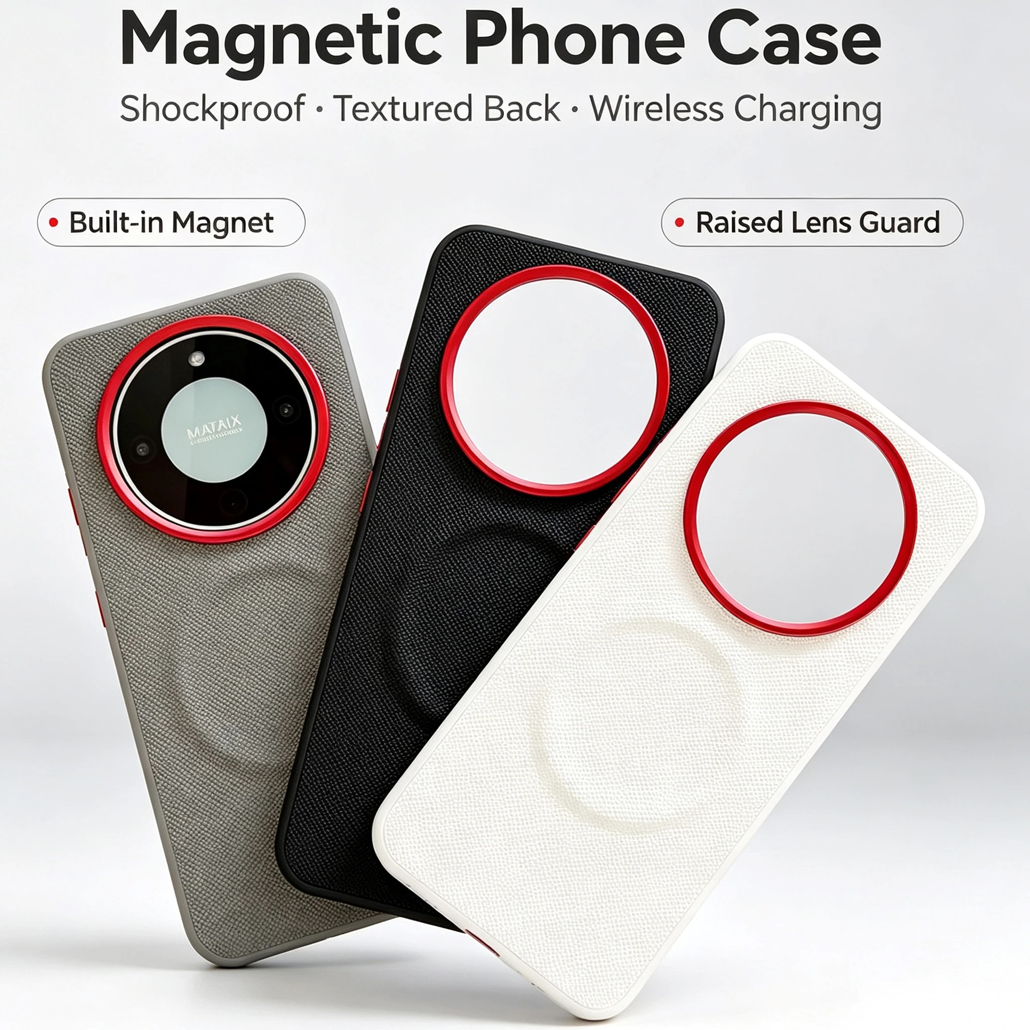 Hochwertige Business-Hülle aus gewebtem Leder für Honor X80 Pro Max Magic 8 Pro Lite für Magsafe Wireless Charger Magnetic Cover