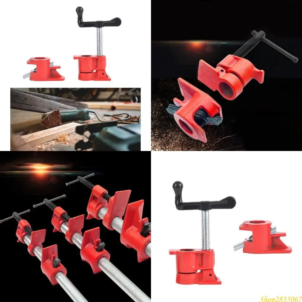 Heavy Duty Woodworking Pipe Clamps Easy To Assemble For Precise Gluing Projects 831F