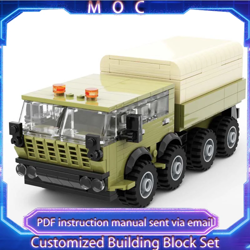 

426 деталей, модель строительной машины Tatra 813 8x8 MOC High Tech City Engineering T1, конструктор, игрушки, подарки для детей