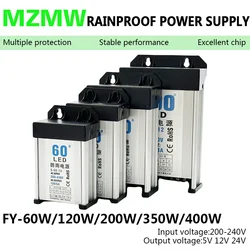 防雨式スイッチング電源,屋外用,変圧器,LED照明,AC, DC 5v,12v,24v,60w,120w,200w,350w 400w