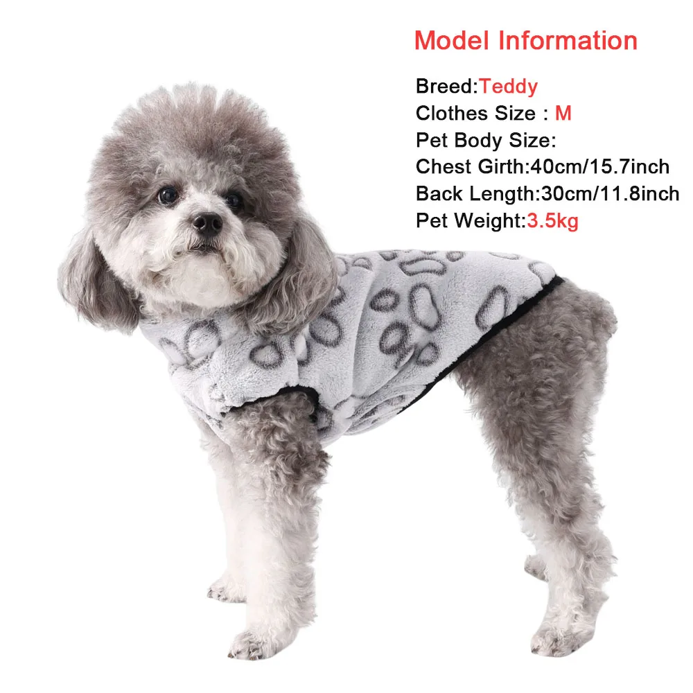 Cute Dog Jacket Winter Warm Puppy Clothes For Small Dogs Vest Sweater Soft Fleece Pet Coat Overalls Chihuahua Yorkshire Outfits