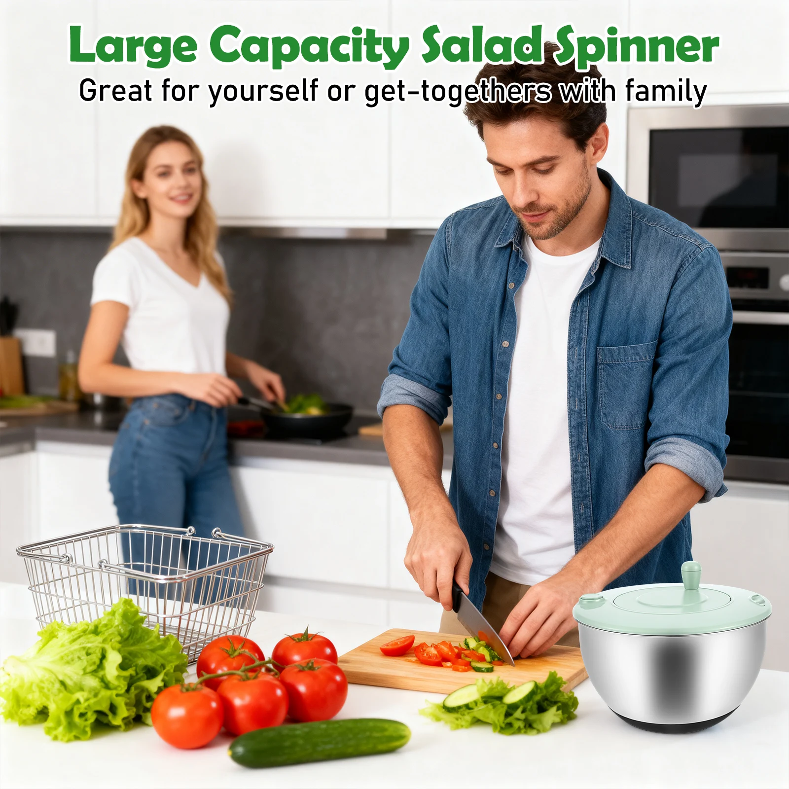 قطعة واحدة من جهاز تجفيف السلط - مراجعة Salad Spinner وسعره