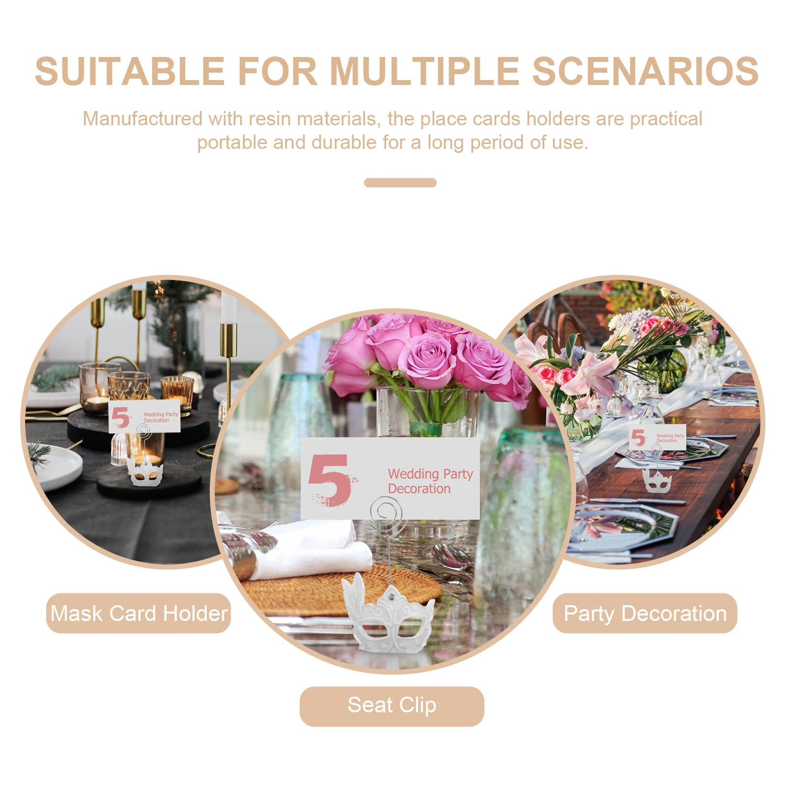 

Resin Table Number Holder Clip for Photo Card Display Stand Place Card Holder for Wedding Party Decor Table Number Holders