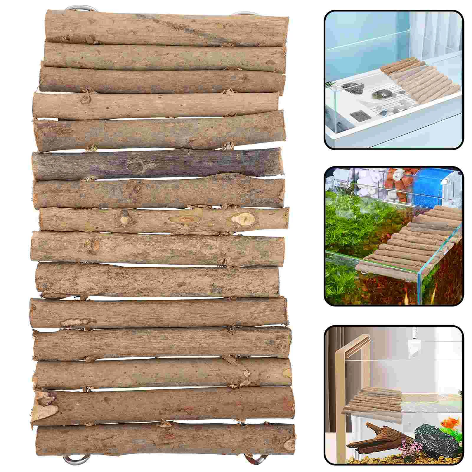 

Reptile Cave Reptile Fogger Habitat Hide Hut Hideout Glass and Wooden Hiding Turtle Basking Platform