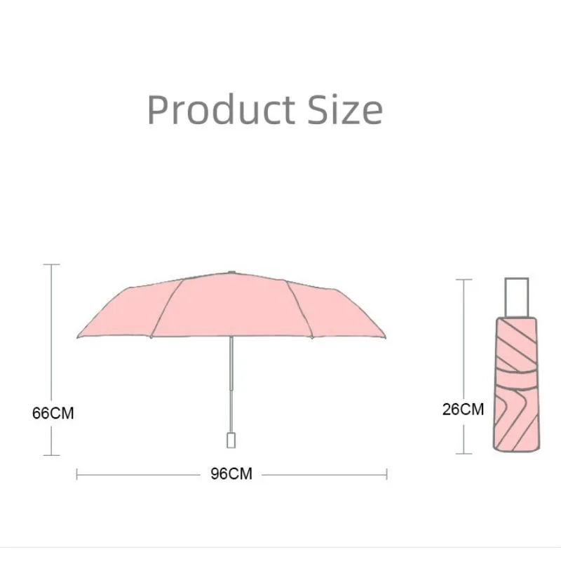 Summer Folding Travel Umbrella Lightweight Portable Umbrella Compact Sun and Rain Umbrellas UV Protection for Women and Men