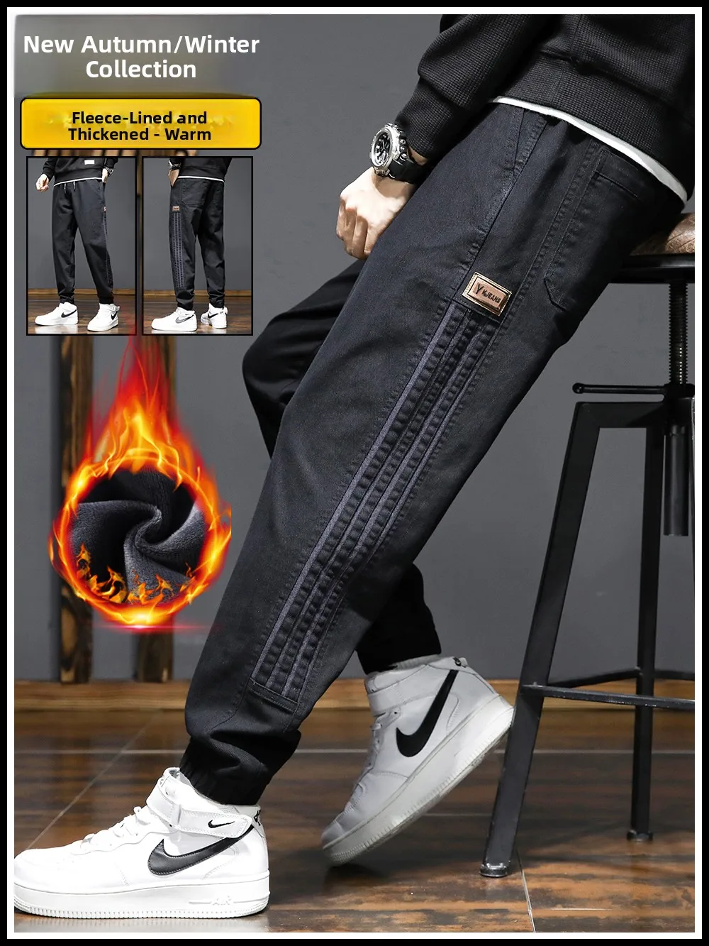 

Oversize Men's Trousers Winter Slim Fit Harlan Pants Cool Haome Casual Large Size Sport Pants Trendy Straight Leg Jeans