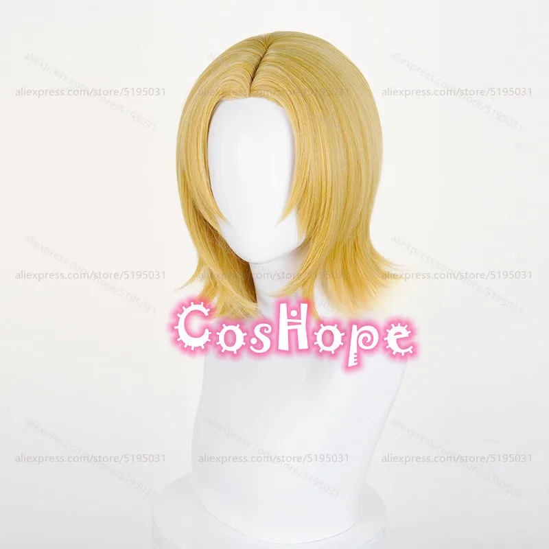 Parrucca cosplay Jonathan Joestar Parrucca corta Joe Kid da 42 cm Johnny Joestar Cosplay Parrucca sintetica resistente al calore per costume di Halloween