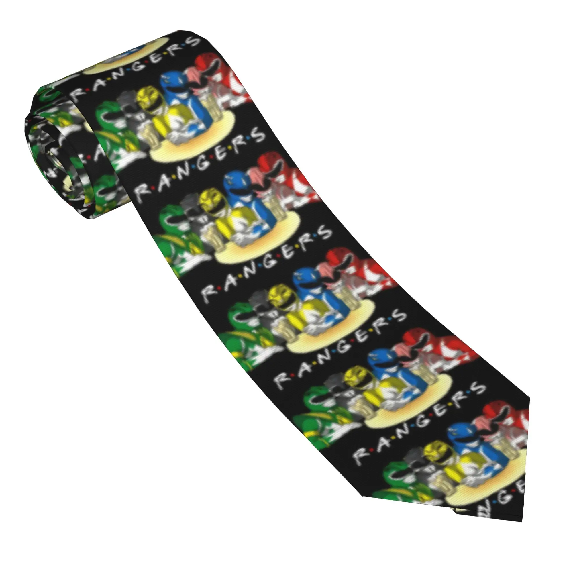 FUNNY Power Rangers FRIENDS Neckties Unisex Skinny Polyester 8 cm Classic Neck Tie  for Men Accessories Gravatas Wedding Office