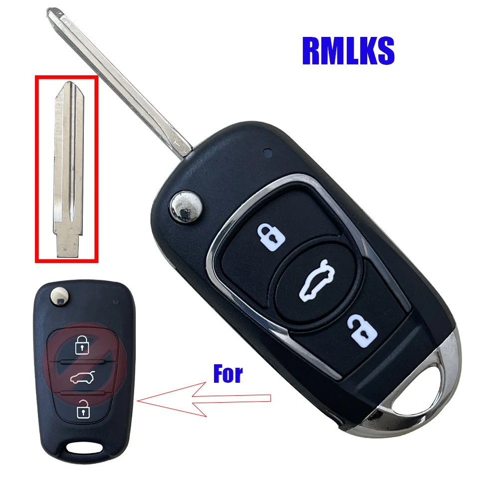 Modified Folding Remote Key for Kia sportage picanto rio k2 K5 cerato ceed soul for Hyundai I30 IX35 Flip Remote Car Key Shell