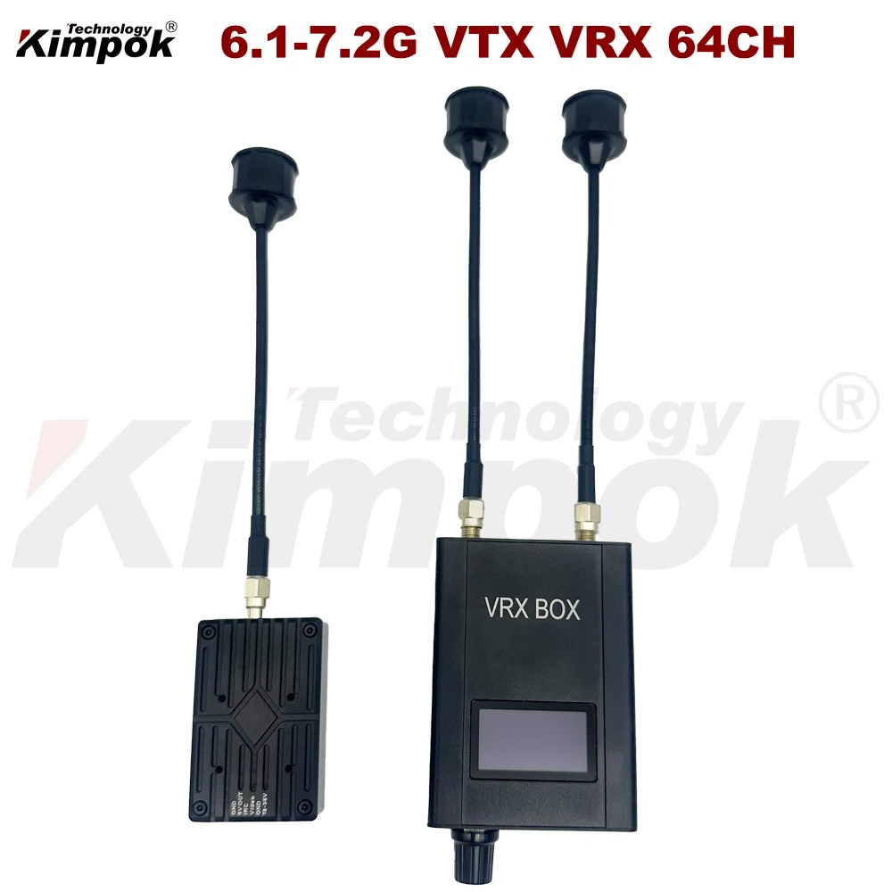 

6.1-7.2g Fpv Vtx 5W 6G-7G Vrx Long Range Drone Video Transmitter Receiver 64Ch Irc-Tramp