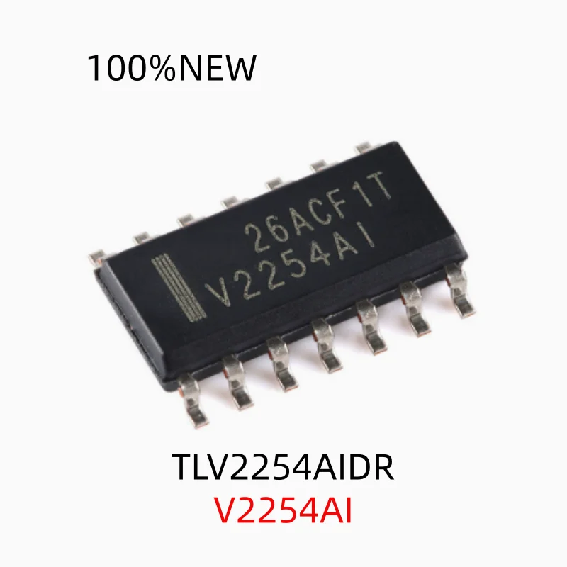 (5 Pieces) 100% New Tlv2254Aidr V2254Ai Sop-14 Four-Channel Low-Voltage Rail-To-Rail Operational Amplifier Chip Ic