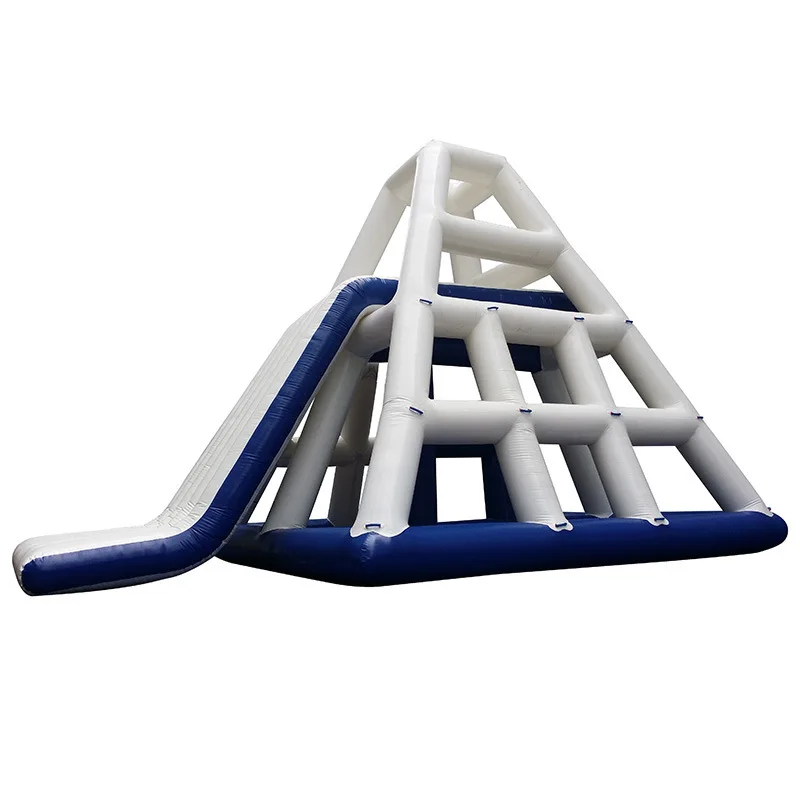 

Inflatable water rock climbing, iceberg hot wheel seesaw trampoline, triangle slide fun water floating