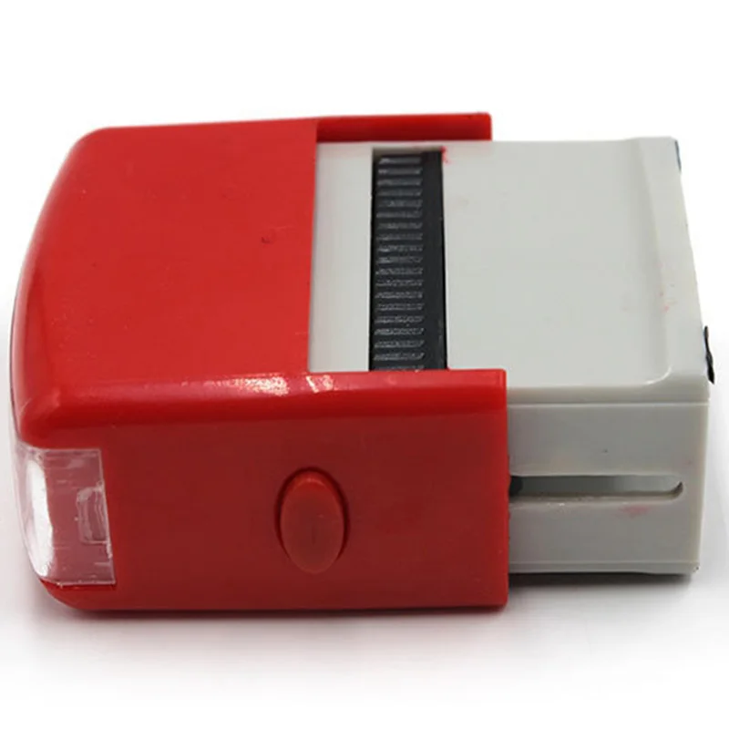 AED5-Self Inking Stamp Set Custom Personalised DIY Business Name Number Address Printing Rubber Stamp With Tweezers Kit