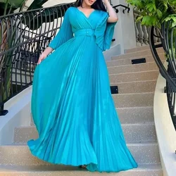 Customized Plus Size African Party Dresses for Women 2025 New Summer Chiffon Long Maxi Dress Elegant Kaftan Muslim Gown Africa C