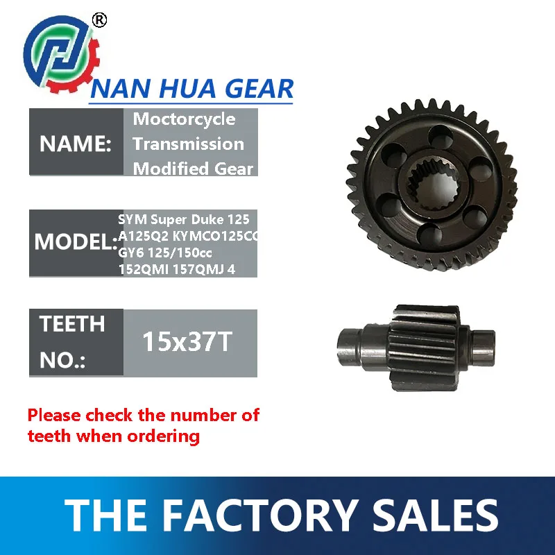 racing secondary transmission gear up kit 16/17X36T 15X37T for SYM Super Duke 125 A125Q2 GY6 125cc 150cc 152QMI 157QMJ 4-stroke