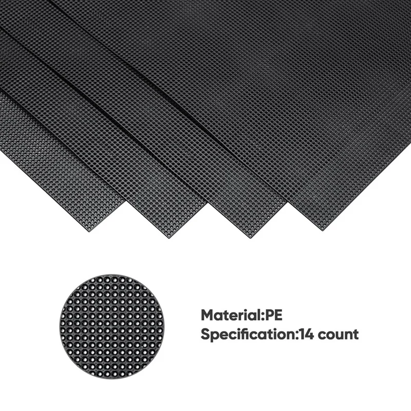 4 PCS 14 Count Plastic Mesh Canvas Sheet 14 CT Plastic Aida For Cross-Stitch,Making Jewelry Organizer (11X8inch)