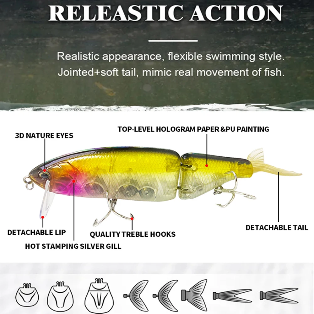 Jointed Bait 160mm 59g Swimbait Fishing Lures Hard Body Floating Bass Pike Fishing Bait Tackle Drt Klash Swimbait