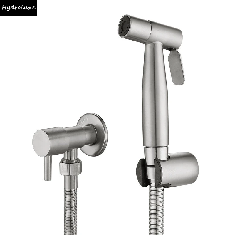 Set de bidé portátil con pulverizador de agua fría para limpieza de inodoros, accesorios de bidé manual con manguera, set de autolimpieza para inodoro