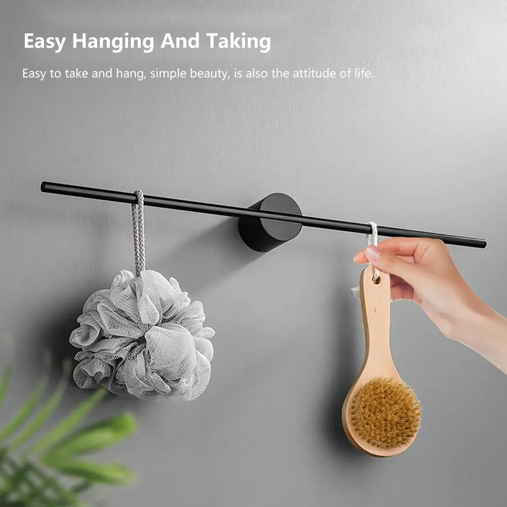 40/50cm Towel Rack Towel Hanger Bath Towel Holder Wall Hanging Towel Bar Space Aluminum Bathroom Shelf Kitchen Storage Rack