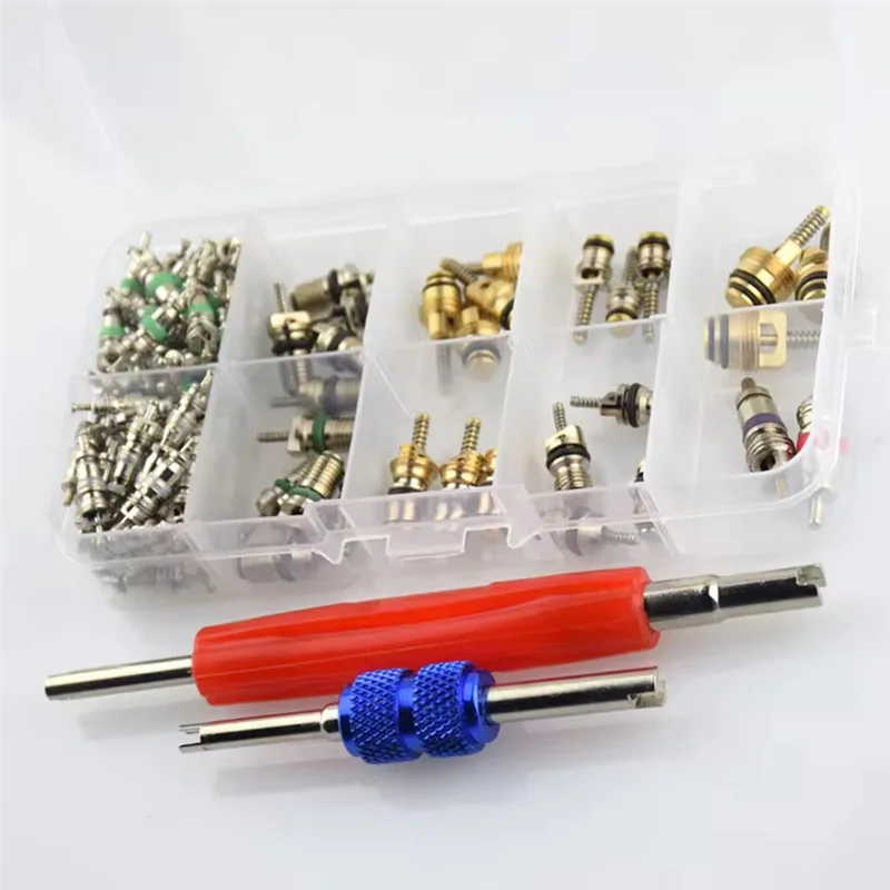 

A05U-102Pcs AC Valve Core Assortment R134A Car Air Conditioner Valve Cores Assortment Air Conditioning Assortment For Buick