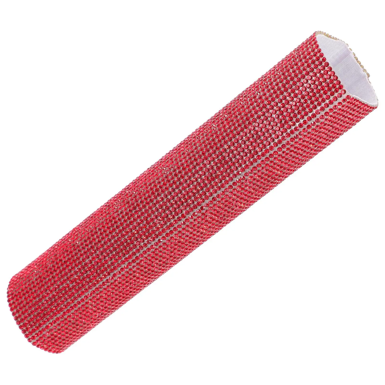 Wireless Microphones Case Handle Protector Protective Rhinestone Cover Sleeve Red Decorative