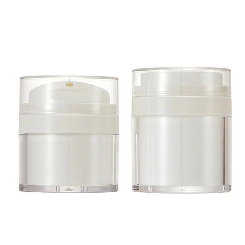 Latas Recarregáveis De Creme Acrílico, Garrafa De Vácuo, Estilo De Imprensa, Frascos Recipiente Cosmético Airless, 15 ml, 30 ml, 50ml