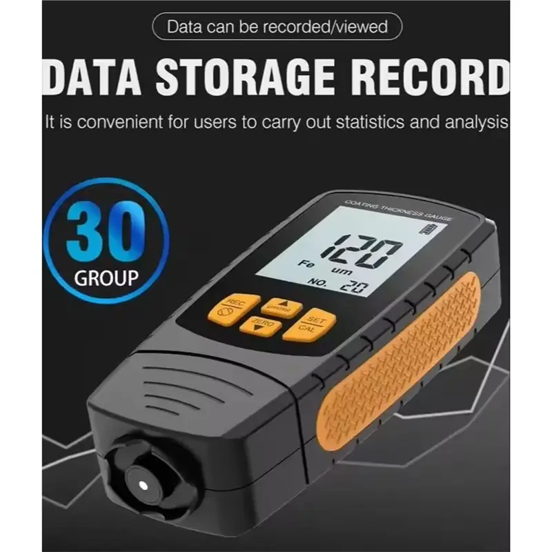 AT92-For Car Body Repair Compatible Digital Coating Thickness Gauge Featuring Backlit LCD Screen For Fe/Nfe Detection