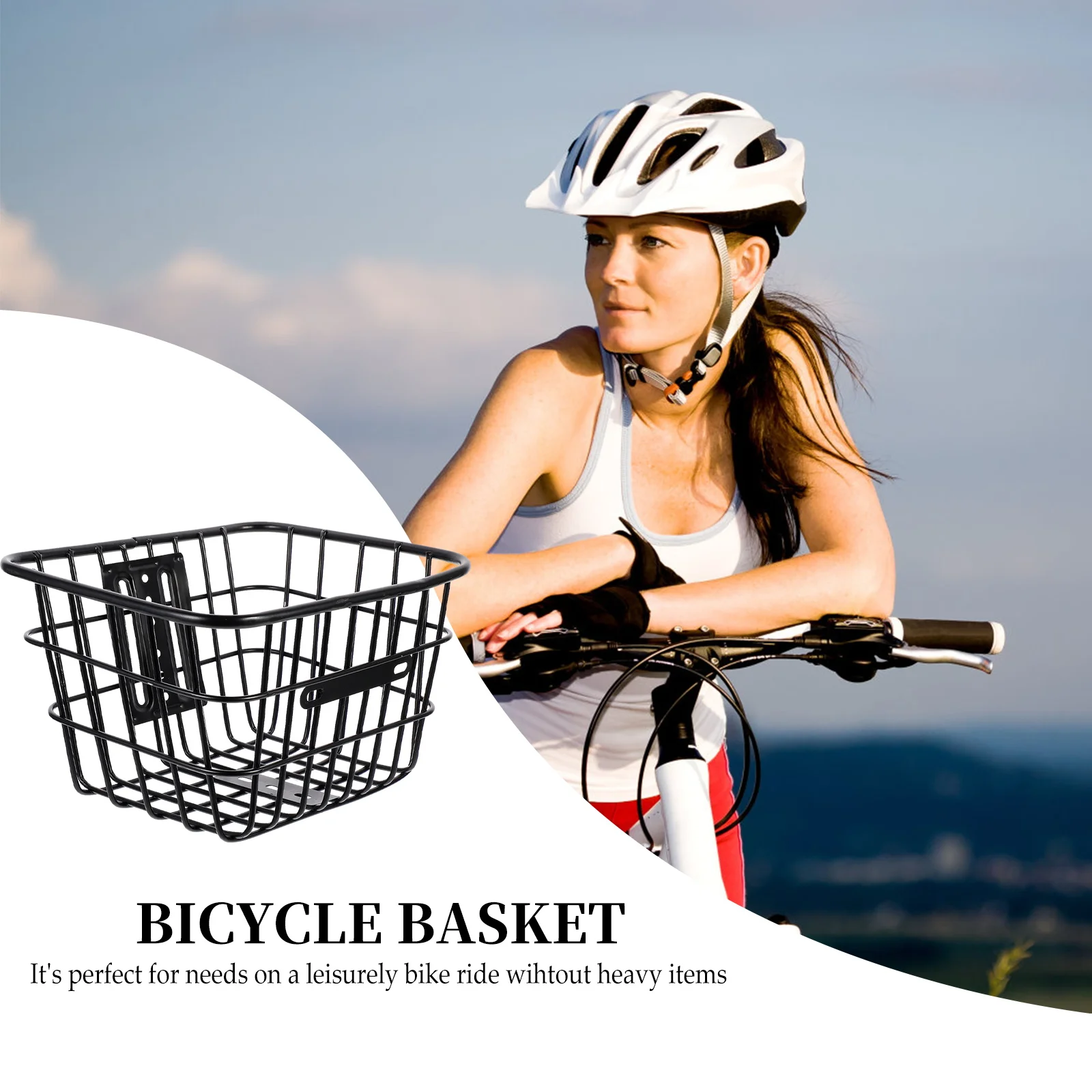 

Premium Bike Storage Basket Foldable Iron Large Capacity Smooth Surface Easy Mounting Front Handlebar No Tools Leisure Rides