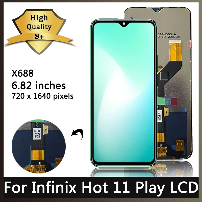 Hot11 Play Display Screen For Infinix Hot 11 Play X688 LCD Display Touch Screen Digitizer Assembly Hot 11Play Replacement