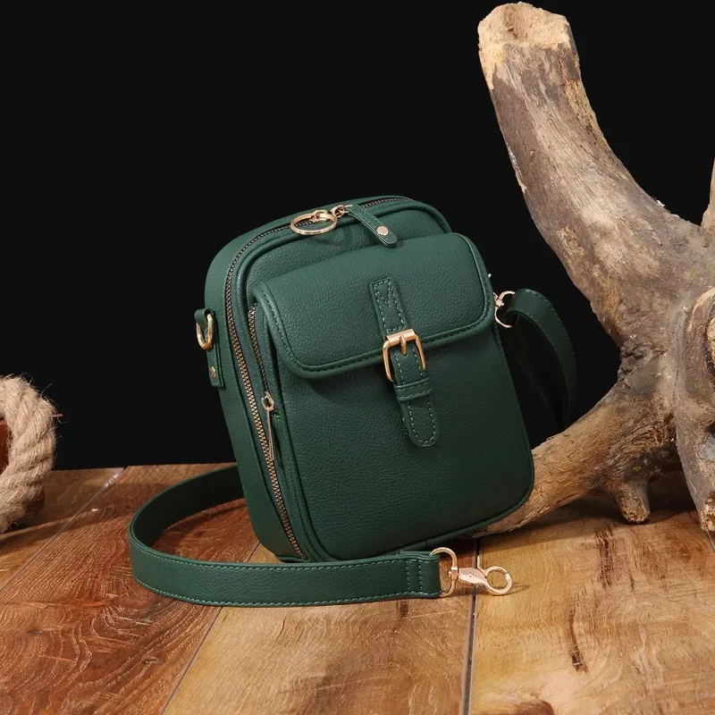 Vintage Schultertasche mit 10 RFID-Fächern, Doppelschichtig, Große Umhängetasche, Tragbare Tägliche Pendler-Tasche, Diebstahlsichere Handtasche für Frauen – Detail 21