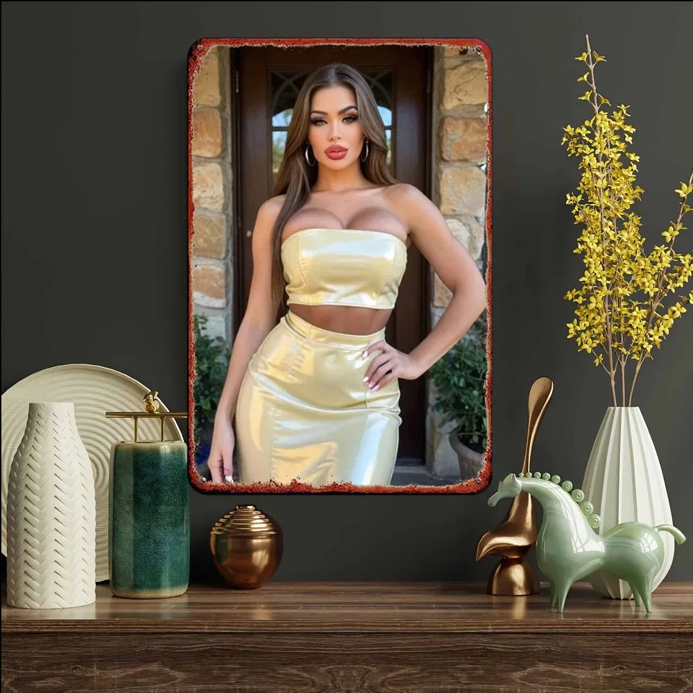 

Gold leather set wall art for bedroom, bar, garden, garage decor. Fashionable, durable, handmade design for interior.