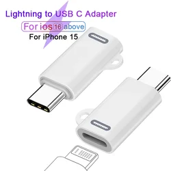 iPhone Female To Type C Male Cable Adapter For Apple iPhone 15 Pro Max iPad USB C To Lighting Charging Data Sync Connector