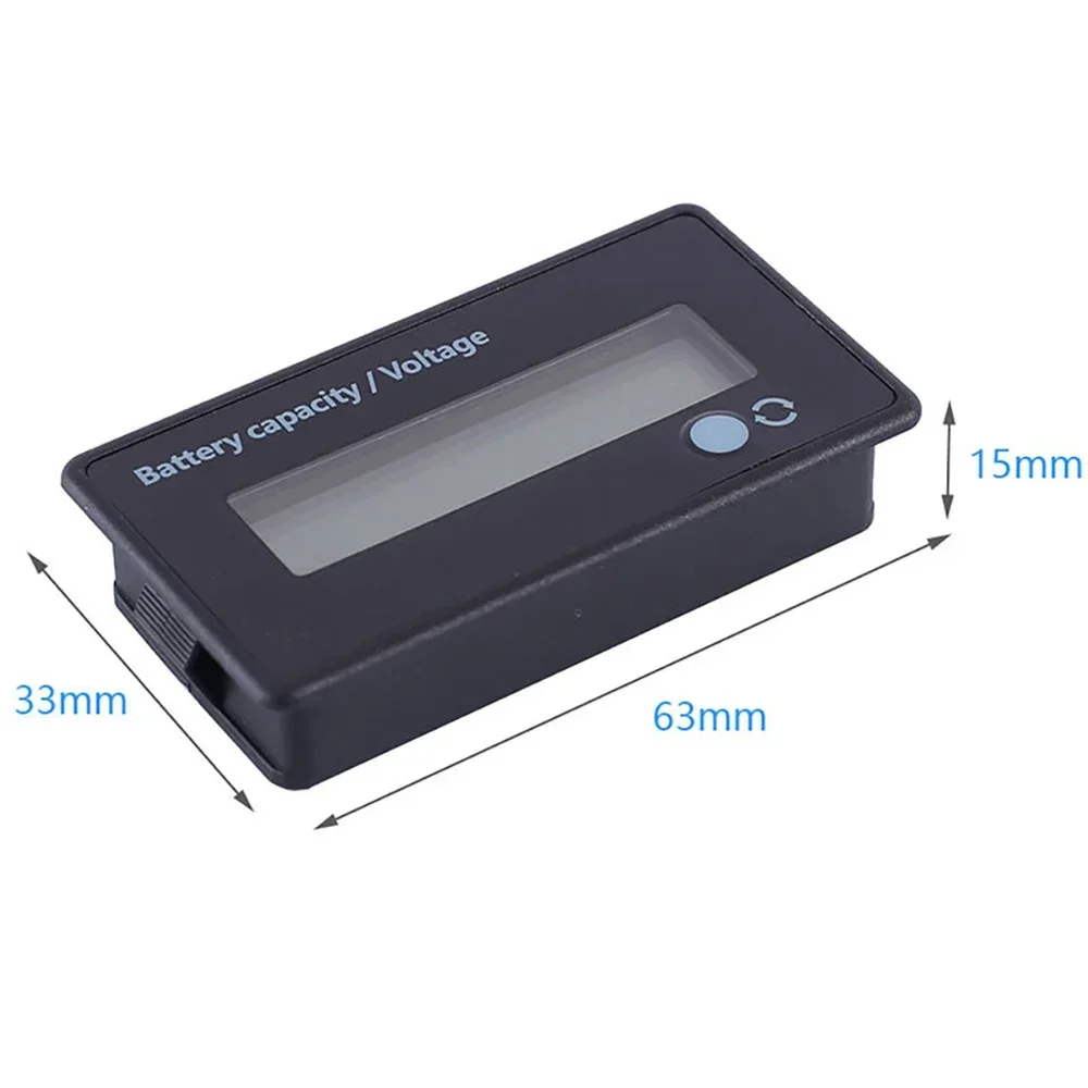 12V/24V/36V/48V Lead Acid Lithium Battery Capacity Indicator Car Motorcycle Digital Voltmeter Voltage Tester Meter Tool GY-6D